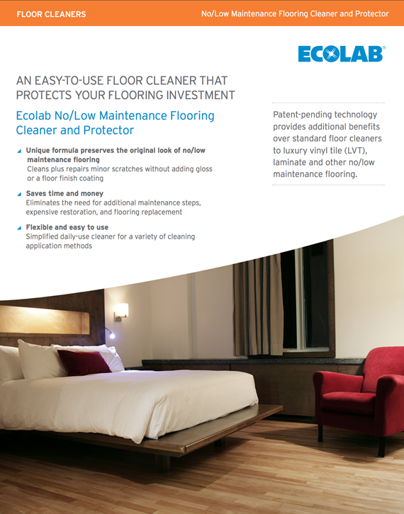 No Low Maintenance Flooring Cleaner And Protector Sell Sheet