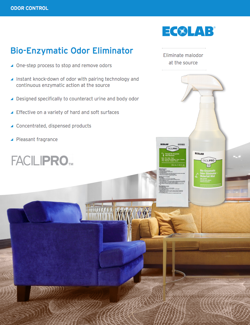 Facilipro Bio Enzymatic Odor Eliminator Sell Sheet