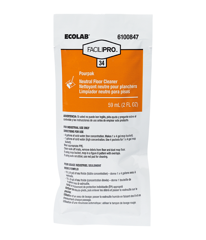 Facilipro 34 Pourpak Concentrated Neutral Floor Cleaner