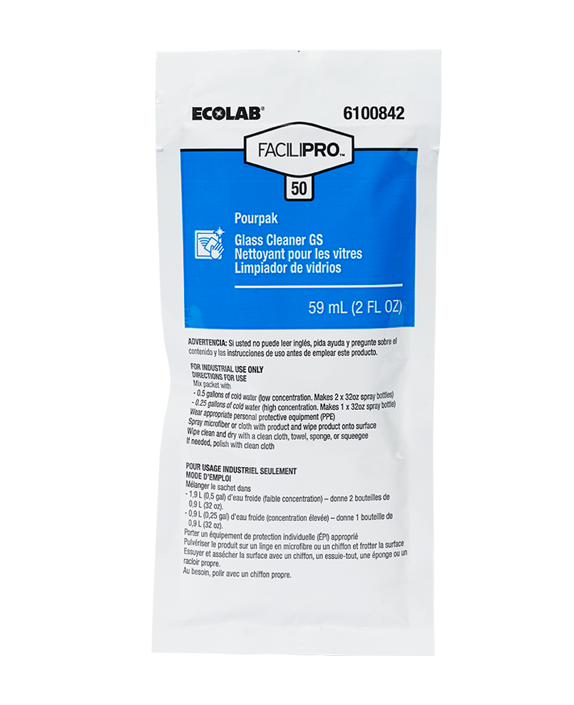 FaciliPro™ 50 Pourpak Concentrated Glass Cleaner GS