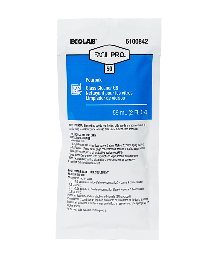 FaciliPro 50 Pourpak Concentrated Glass Cleaner GS