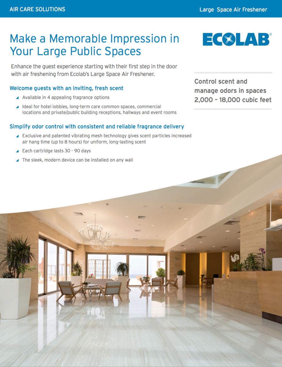 Large Space Air Freshener Sell Sheet