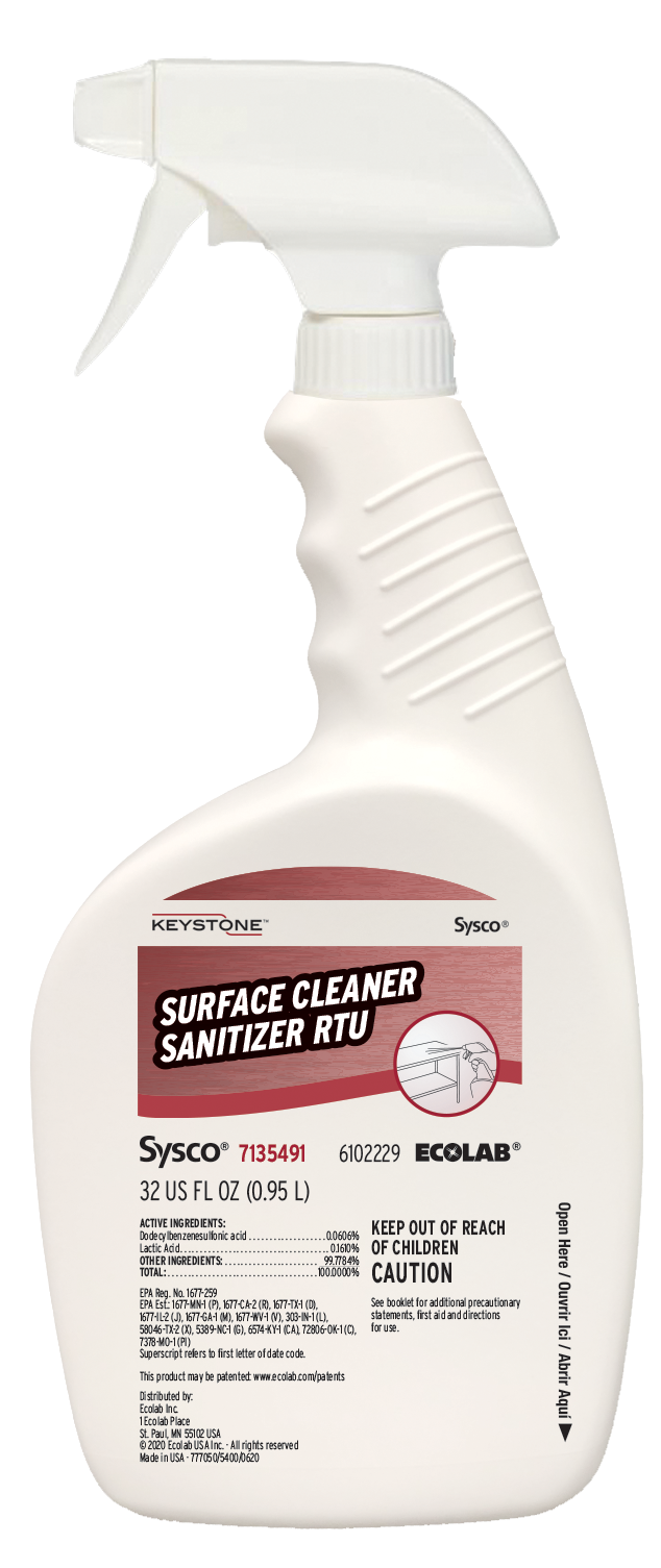 Keystone Peroxide Disinfectant Glass Cleaner RTU